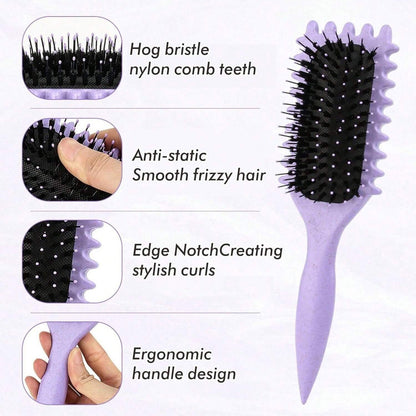 5-in-1 Detangling Curl Brush – Smooth Hair, Less Pulling